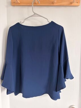 Everly Navy Long Sleeved Blouse